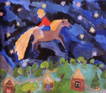 Рисование конек горбунок