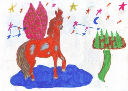 Рисунок конёк горбунок детские рисунки