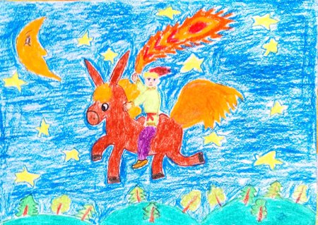 Рисование к сказке конек горбунок в подготовительной группе