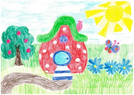 Сказочный зелёный дом для детей