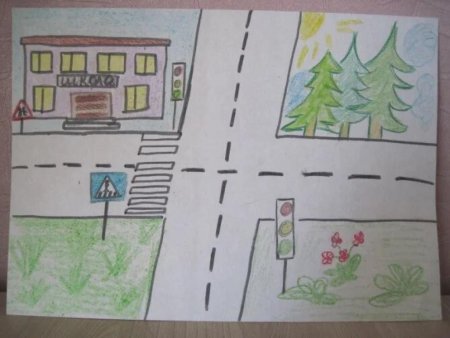 Рисование дорожное движение в подготовительной