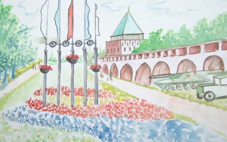 Рисунок мой любимый город Нижний Новгород