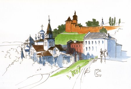 Кремль Нижний Новгород Графика