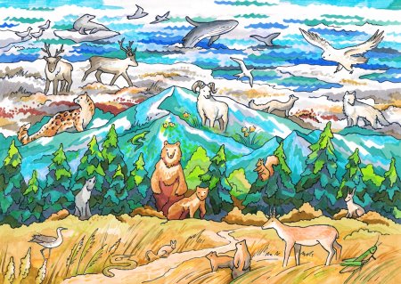 Заповедник иллюстрация