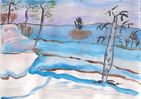 Весенние воды рисунок