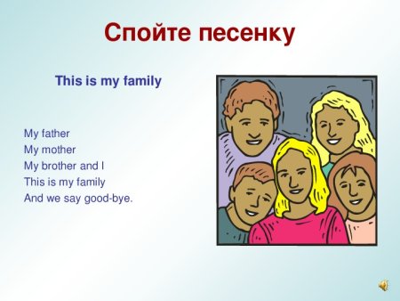 Английский. Моя семья