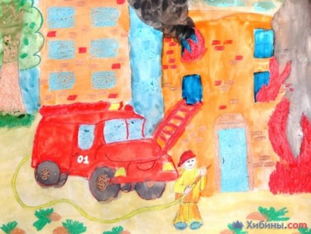 Рисунки на тему пожарная безопасность глазами детей