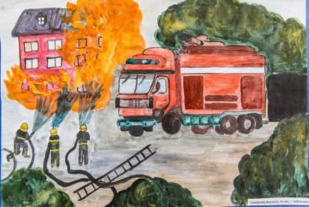 Рисование на пожарную тему в детском саду
