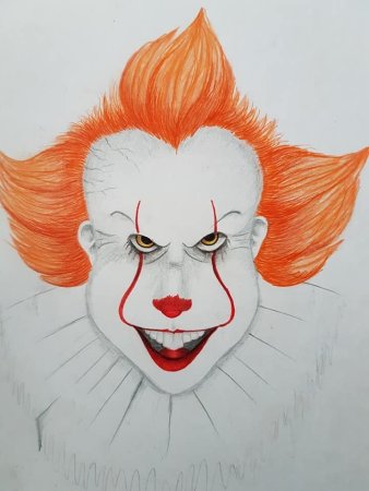 Эскиз грима клоуна