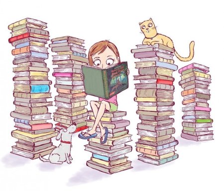 Рисунки с книгами для библиотек