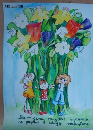 Плакат первоцветы