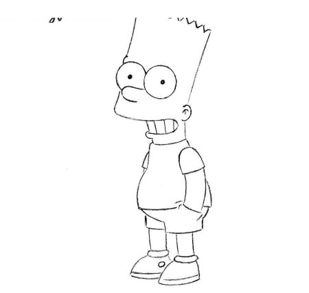 Барт симпсон срисовать