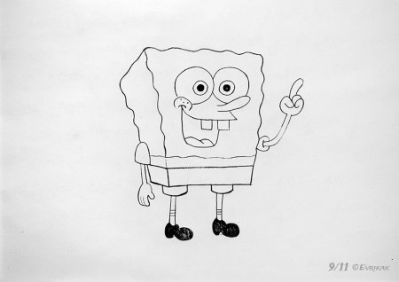 Мультик губка Боб для срисовки