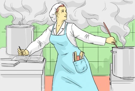 Профессия женщина повар в детском саду