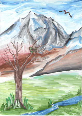 Илюстрация к стихотворению горные вершина Лермонтов