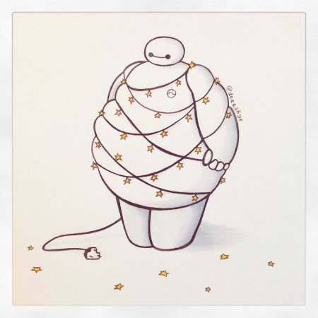 Необычные новогодние иллюстрации