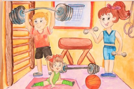 Детские рисунки на спортивную тему