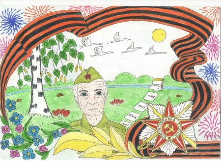 Детские рисунки на тему день Победы