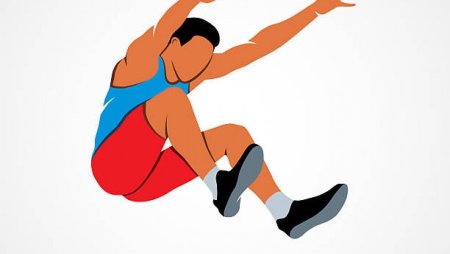 Прыжки в длину рисунок