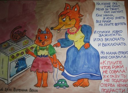 Рисунок на тему безопасное пользование газом
