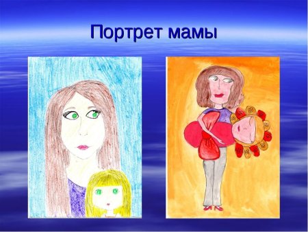 Портрет мамы рисунок