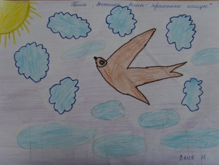 Рисование в подготовительной группе на тему перелетные птицы