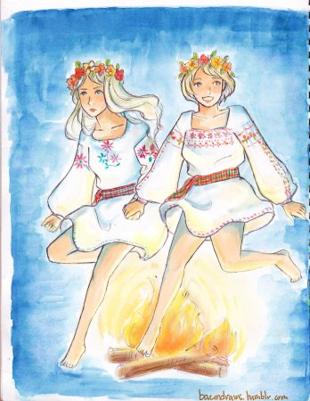 Рисунок на тему русские народные традиции