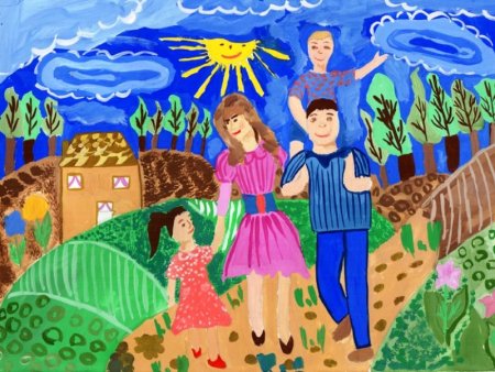 Рисунок семьи детский