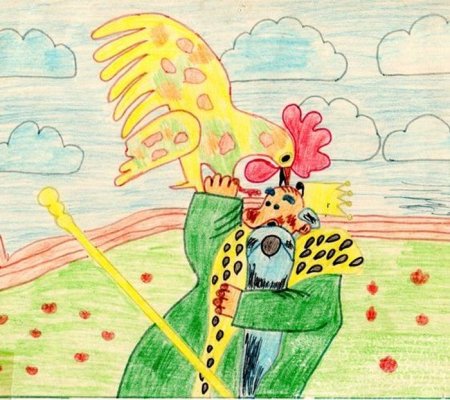 Сказка о золотом петушке рисунок