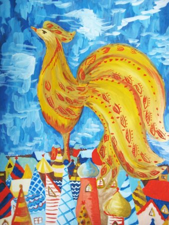 Рисунок на тему сказка о золотом петушке