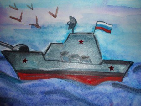Рисунок на страже Родины