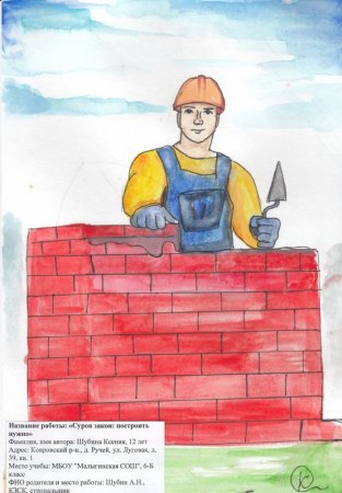 Рисование строители в старшей