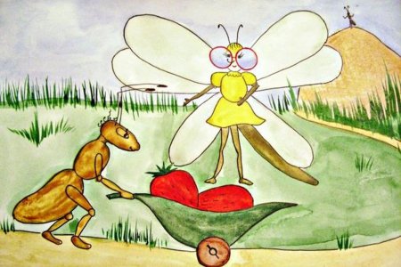 Стрекоза и муравей. Басни