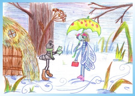 Сказка Крылова Стрекоза и муравей