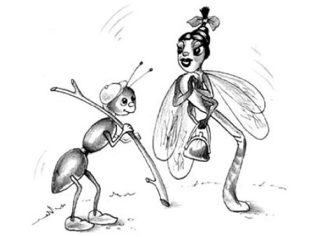 Басня Стрекоза и муравей Крылов