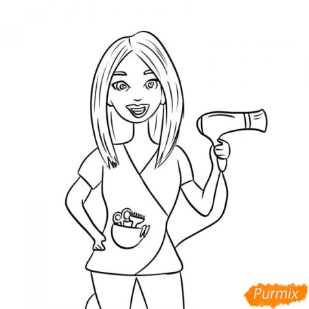 Моя будущая профессия парикмахер рисунок