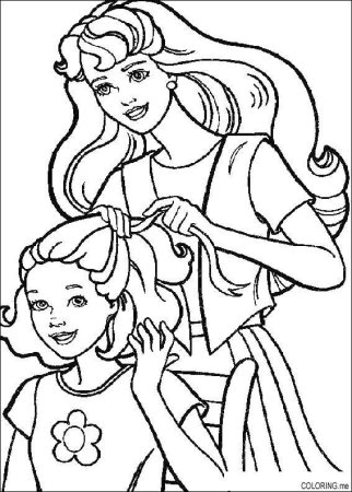 Раскраска парикмахер для детей