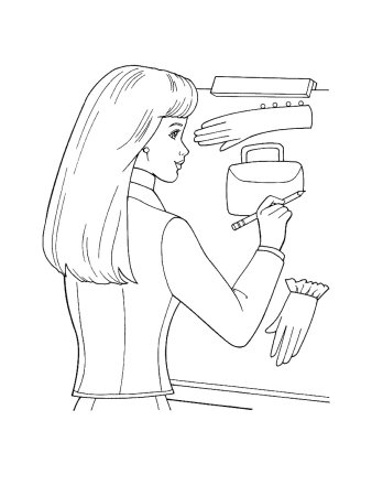 Раскраска парикмахер для детей