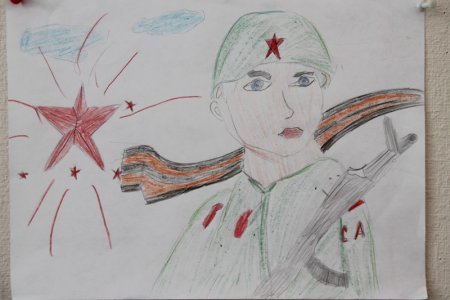 Солдат победитель рисунок