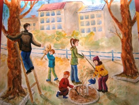 Субботник рисунок