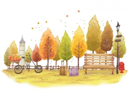 Осенний город вектор