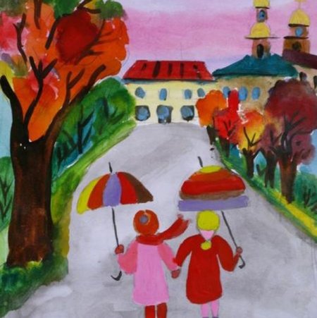 Детские рисунки города