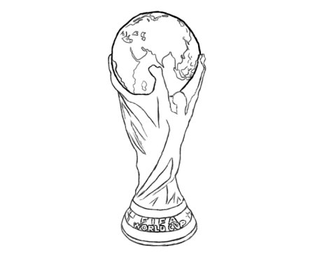 Кубок чемпионата мира по футболу нарисовать