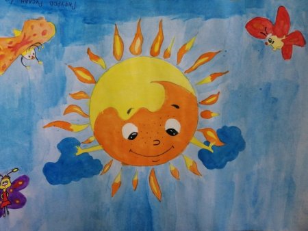 Солнце в детских рисунках