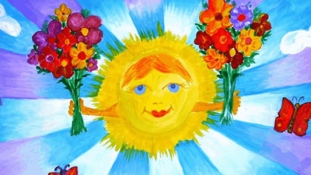 Детские рисунки солнце