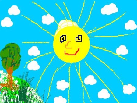 Рисование на тему: «ярко светит солнышко».