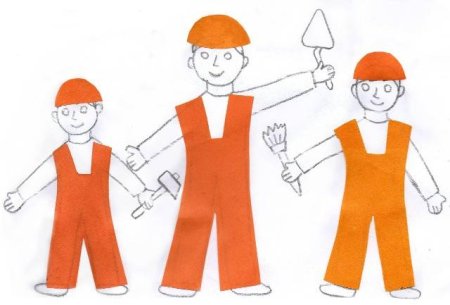 Аппликация профессии средняя группа