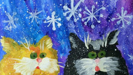 Рисунок на тему зимний лес