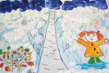 Рисование первого снега