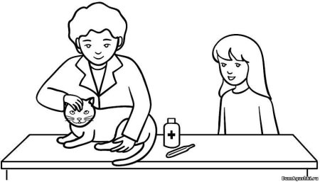 Раскраска ветеринар